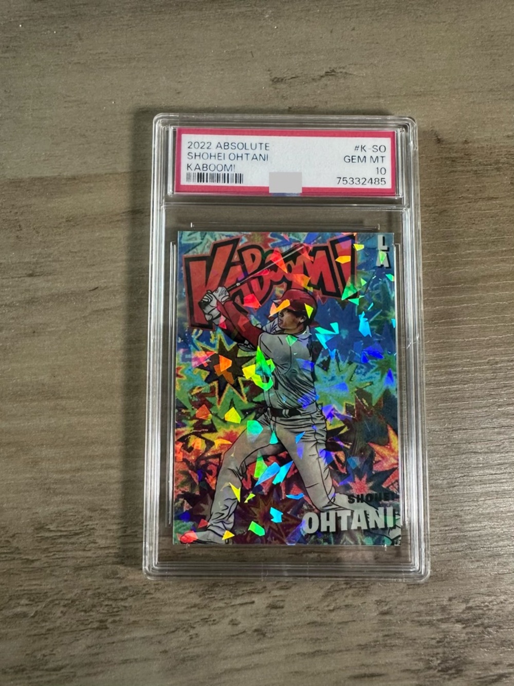 Shohei Ohtani 2022 Absolute Kaboom #K-SO Gem Mint 10 Novelty Card. Dodgers.